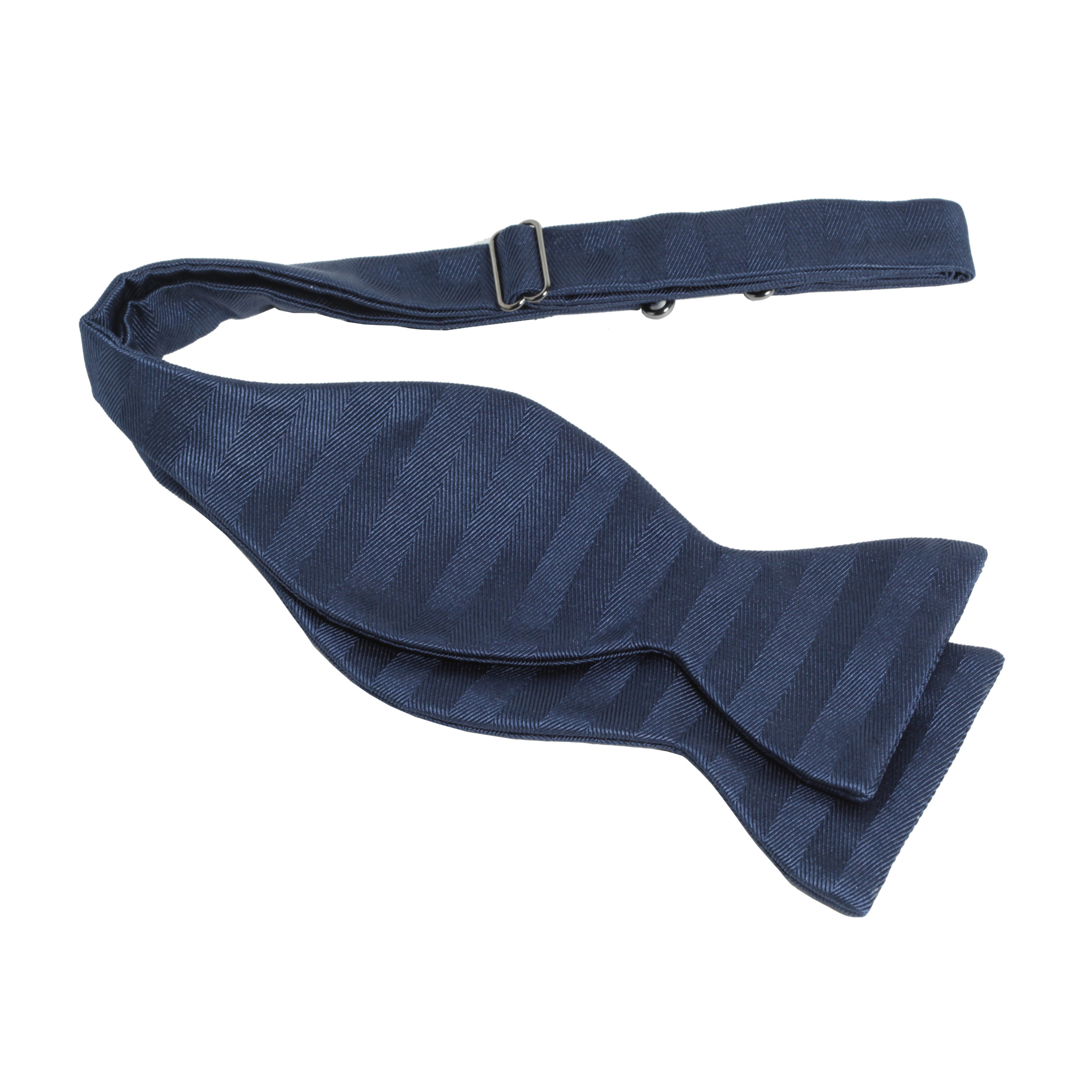 Petrol Blue Herringbone Classic – Medium - la Bowtique Bowties