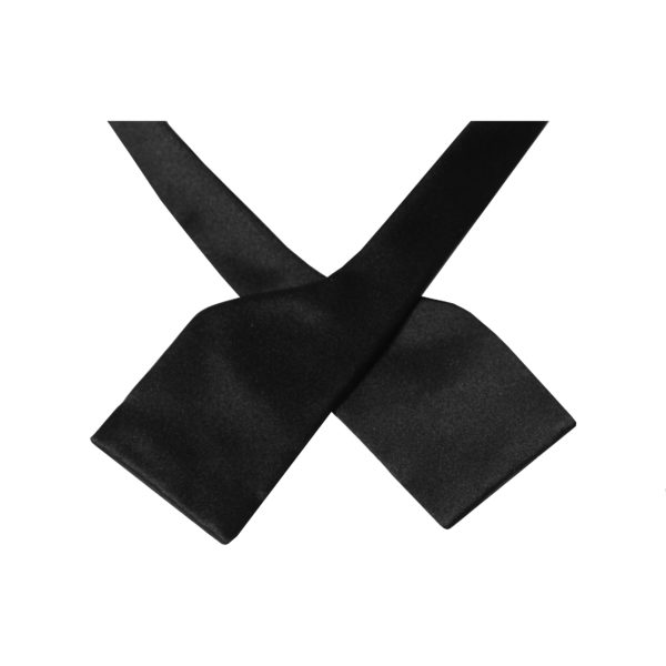 Black Silk Satin Continental la Bowtique Bowties