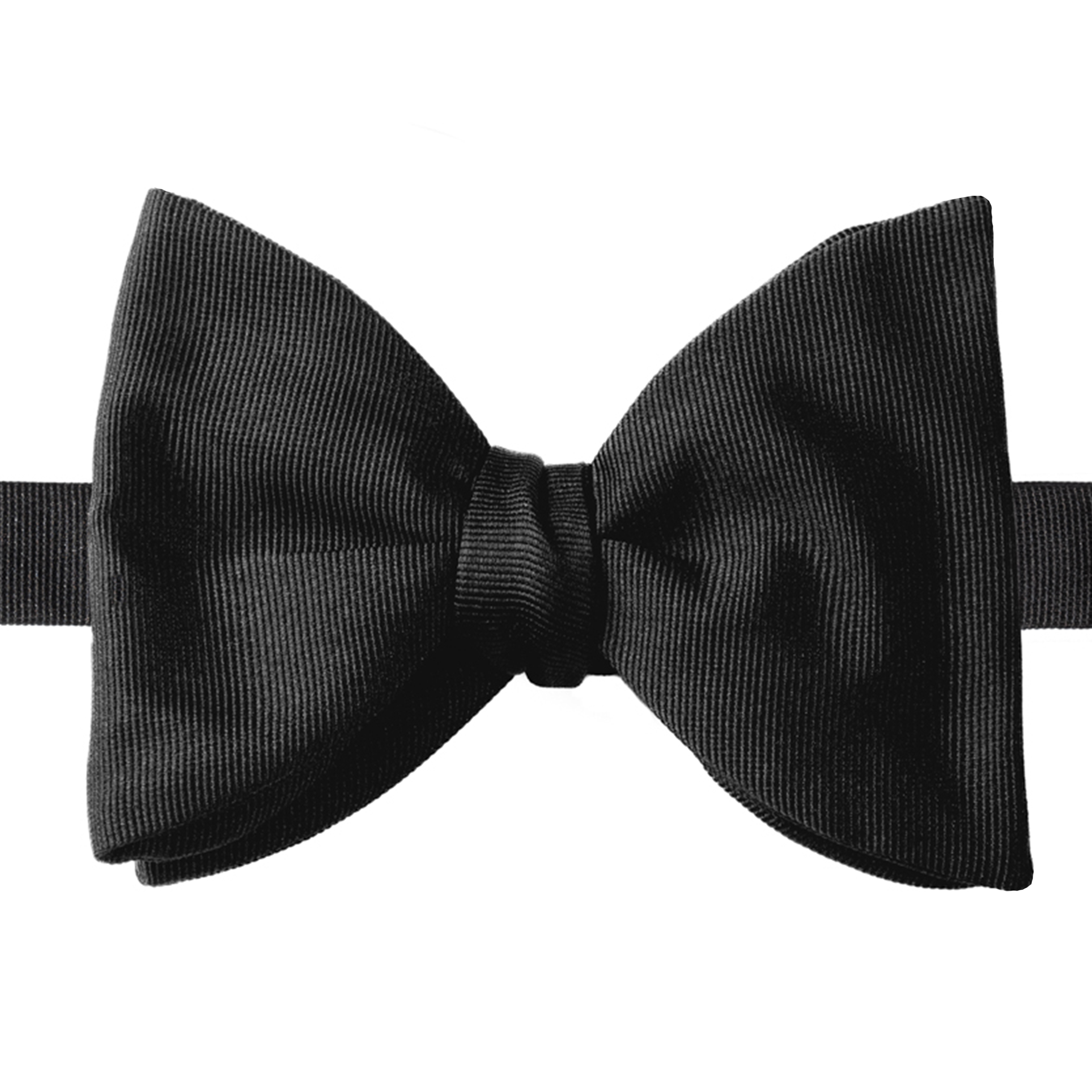 Black SIlk Grosgrain Oversized Bow Tie La Bowtique